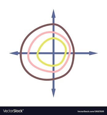 Flat icon on stylish background chart thin circles vector image