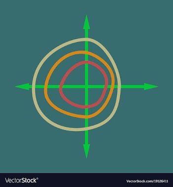 Flat icon on stylish background chart thin circles vector image