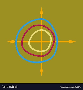 Flat icon on stylish background chart thin circles vector image
