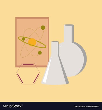 Flat icon on stylish background chemistry lesson vector image
