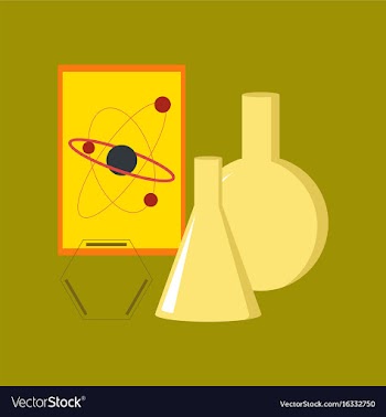 Flat icon on stylish background chemistry lesson vector image