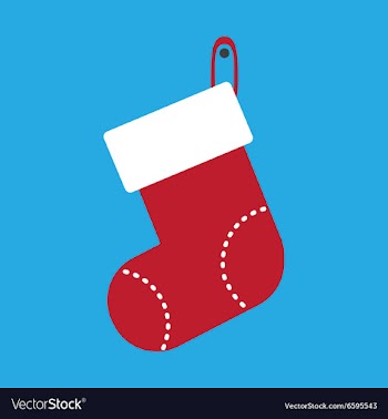Flat icon on stylish background Christmas sock vector image
