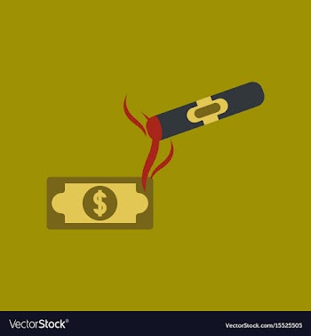 Flat icon on stylish background cigar dollar vector image
