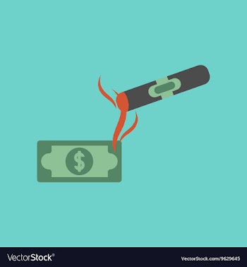 Flat icon on stylish background cigar dollar vector image