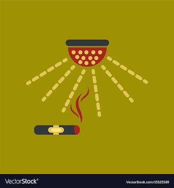 Flat icon on stylish background cigar smoke alarm vector image