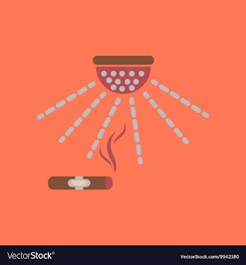Flat icon on stylish background cigar smoke alarm vector image