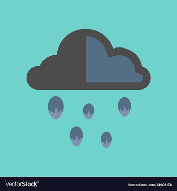 Flat icon on stylish background cloud hail vector image