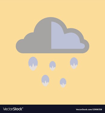 Flat icon on stylish background cloud hail vector image