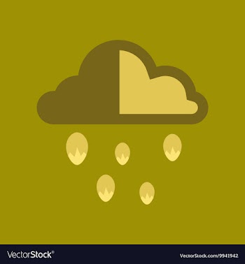 Flat icon on stylish background cloud hail vector image