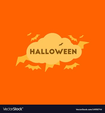 Flat icon on stylish background cloud of bats vector image