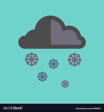 Flat icon on stylish background cloud snow vector image