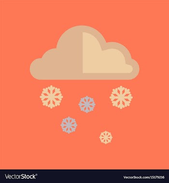 Flat icon on stylish background cloud snow vector image
