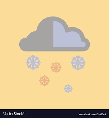 Flat icon on stylish background cloud snow vector image