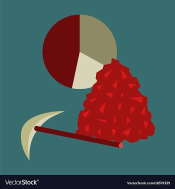 Flat icon on stylish background coal and hammer vector image