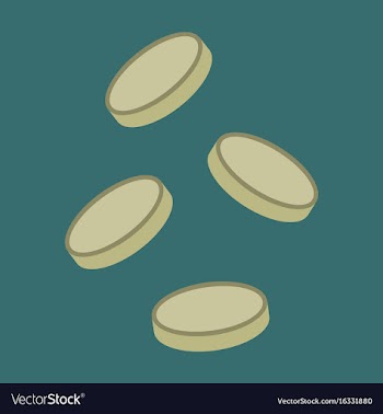Flat icon on stylish background coins finance vector image