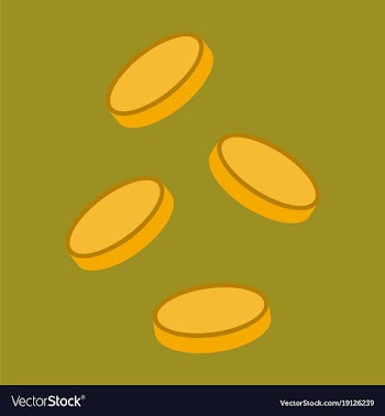 Flat icon on stylish background coins finance vector image