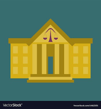 Flat icon on stylish background courthouse vector image