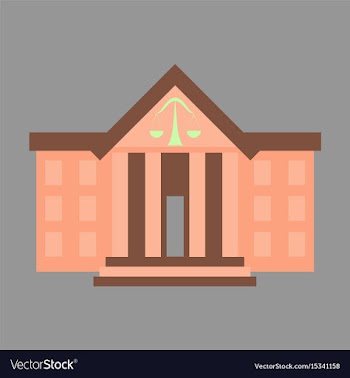 Flat icon on stylish background courthouse vector image