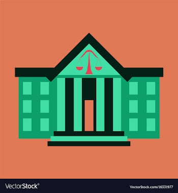 Flat icon on stylish background courthouse vector image
