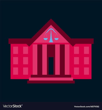 Flat icon on stylish background courthouse vector image