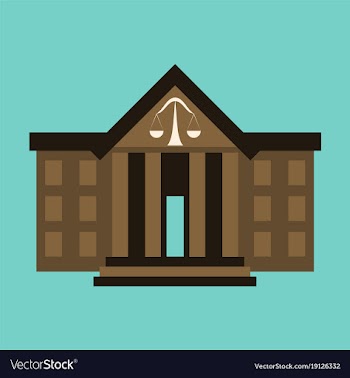 Flat icon on stylish background courthouse vector image