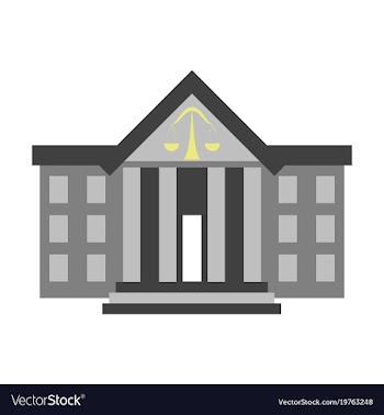 Flat icon on stylish background courthouse vector image