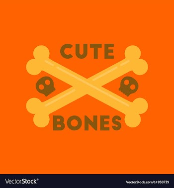 Flat icon on stylish background cross bones vector image