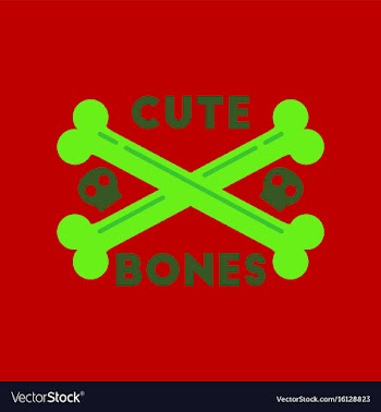 Flat icon on stylish background cross bones vector image