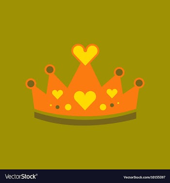 Flat icon on stylish background crown royal vector image