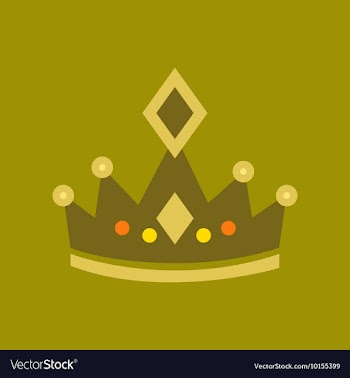 Flat icon on stylish background crown royal vector image