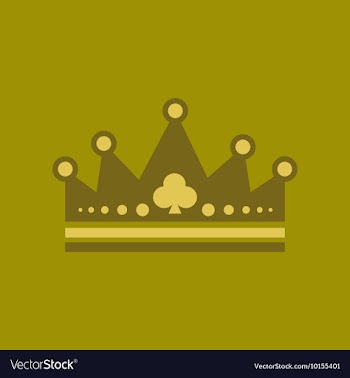 Flat icon on stylish background crown royal vector image