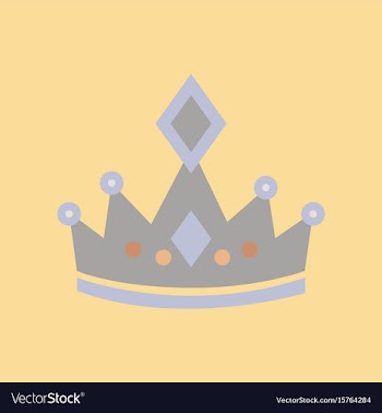 Flat icon on stylish background crown royal vector image