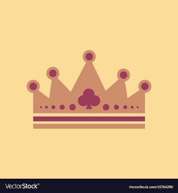 Flat icon on stylish background crown royal vector image