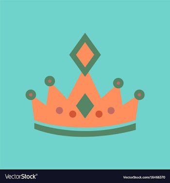 Flat icon on stylish background crown royal vector image
