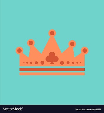 Flat icon on stylish background crown royal vector image