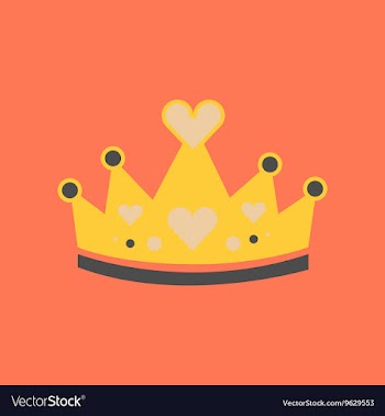 Flat icon on stylish background crown royal vector image