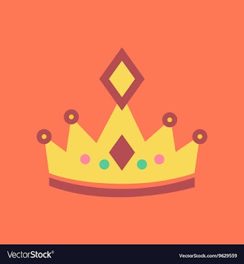 Flat icon on stylish background crown royal vector image
