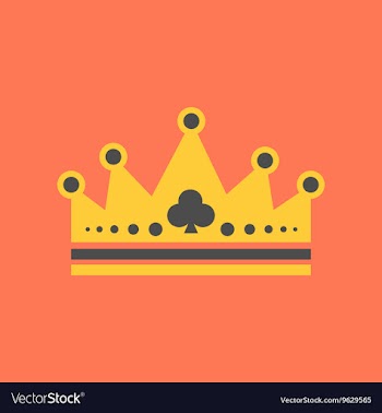 Flat icon on stylish background crown royal vector image