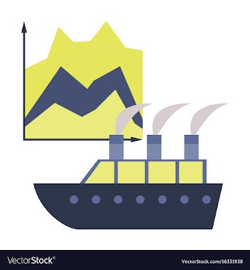 Flat icon on stylish background cruise ship vector image