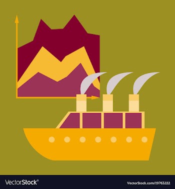 Flat icon on stylish background cruise ship vector image