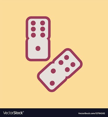 Flat icon on stylish background dice lucky vector image