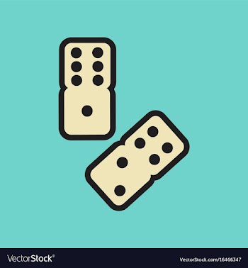 Flat icon on stylish background dice lucky vector image