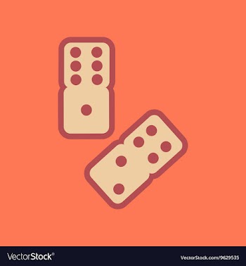 Flat icon on stylish background dice lucky vector image
