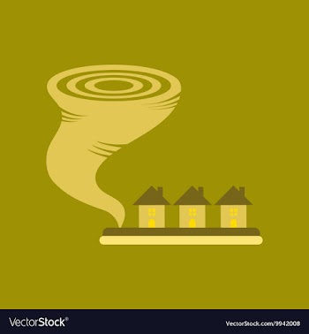 Flat icon on stylish background disaster tornado vector image