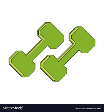 Flat icon on stylish background dumbbells vector image