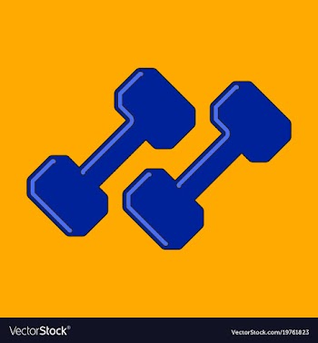 Flat icon on stylish background dumbbells vector image