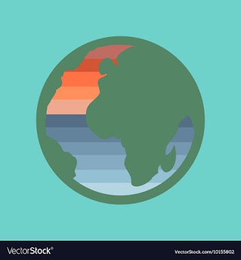Flat icon on stylish background Earth gays symbol vector image