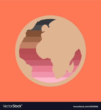 Flat icon on stylish background earth gays symbol vector image