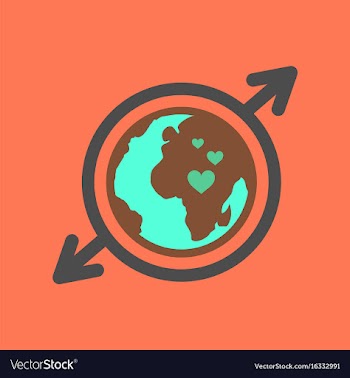 Flat icon on stylish background earth gays symbol vector image