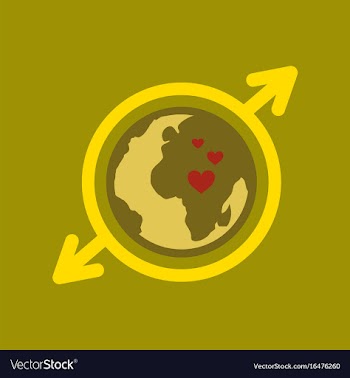 Flat icon on stylish background earth gays symbol vector image
